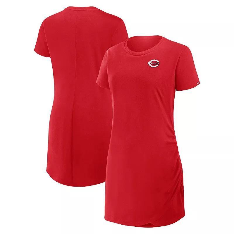 Women's Fanatics Navy Detroit Tigers Ruched Drape T-Shirt Dress, Size: Medium, Blue Product Image