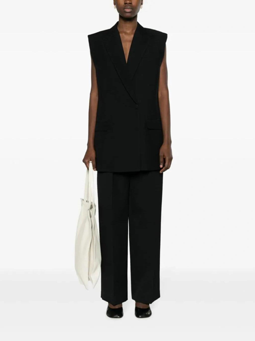 FABIANA FILIPPI Sleeveless Jacket In Black   Product Image