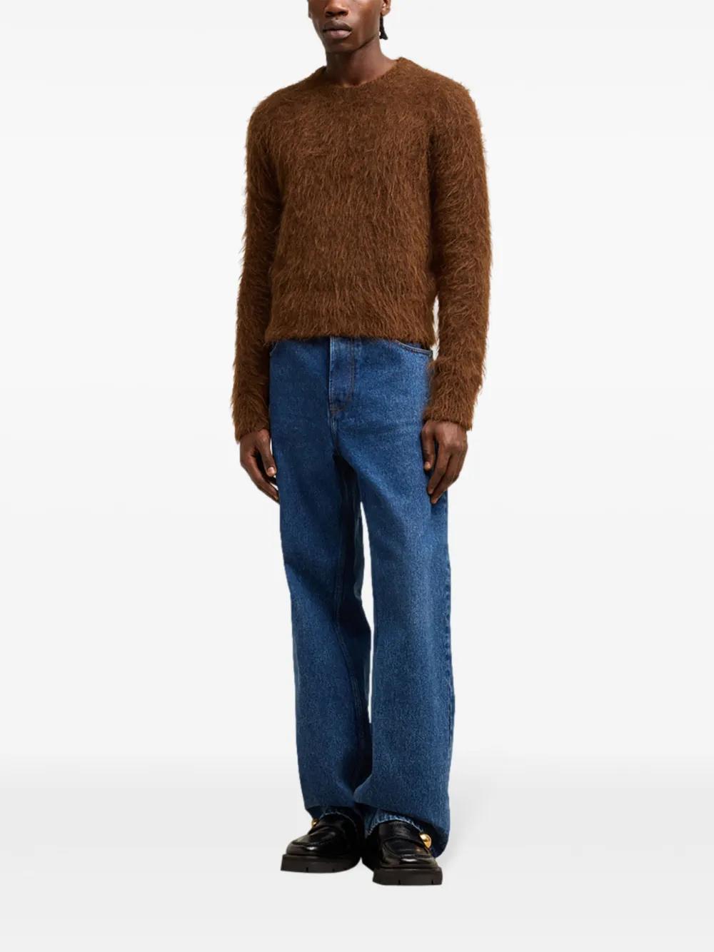 alpaca-mohair blend brushed sweater Product Image