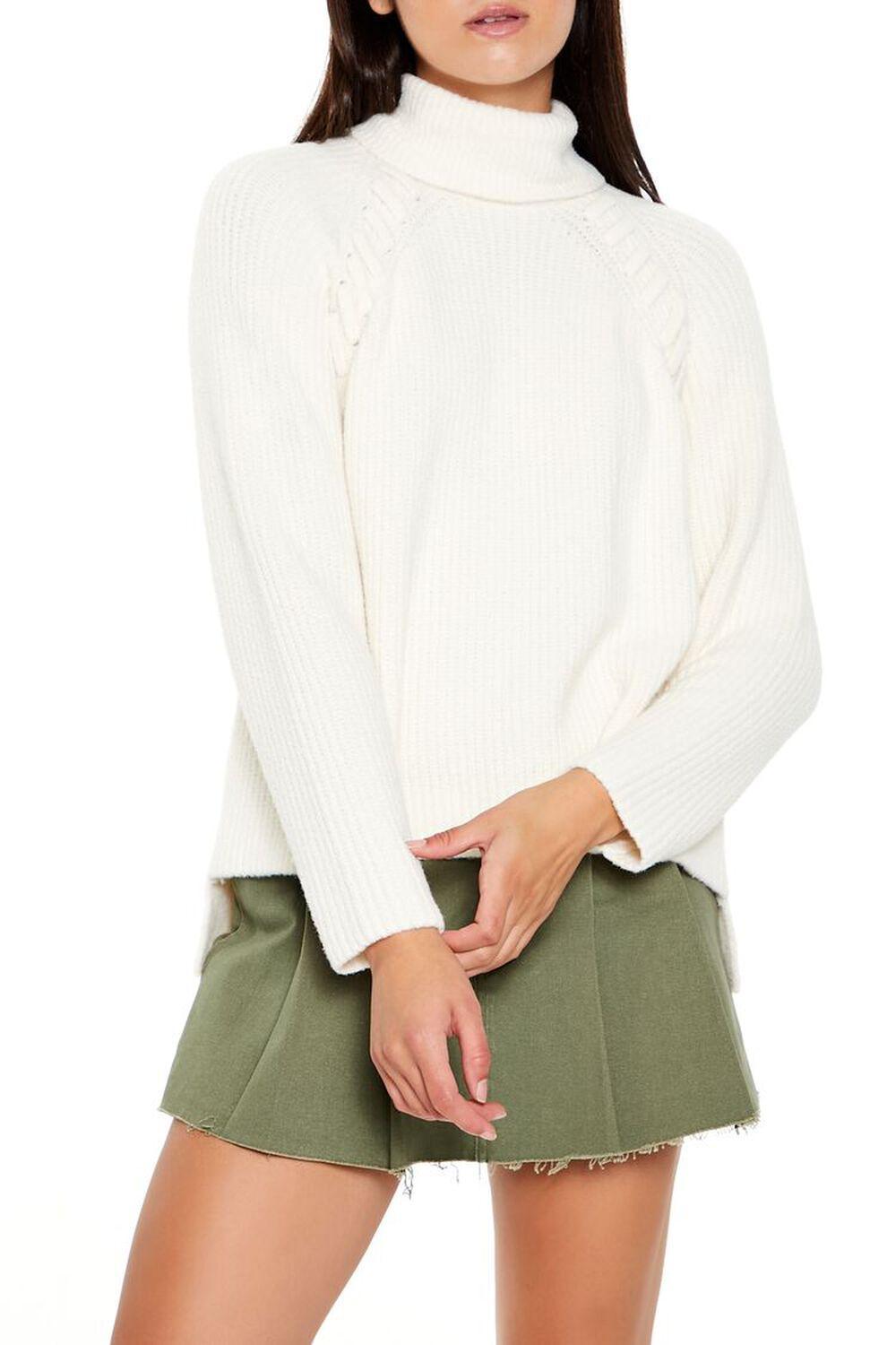 Turtleneck Whipstitched Sweater | Forever 21 Product Image
