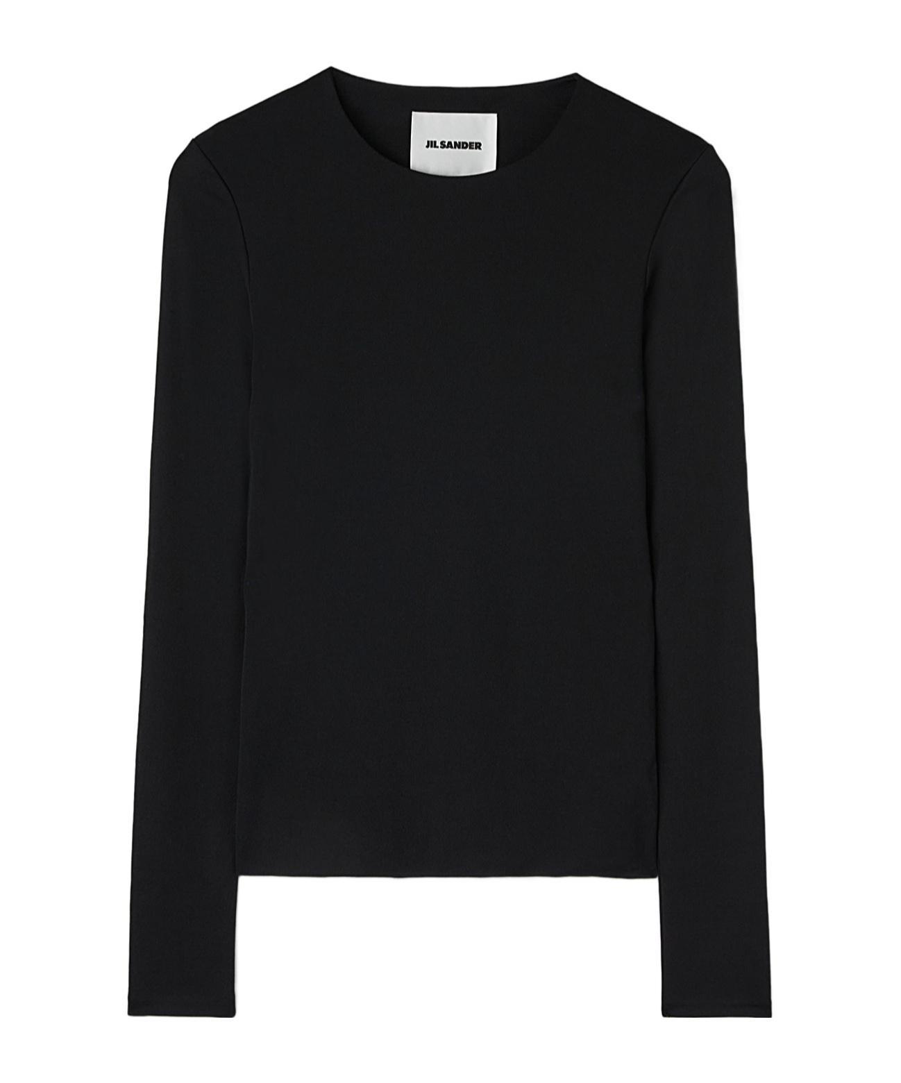 JIL SANDER Long-sleeve Jersey T-shirt In Black Product Image