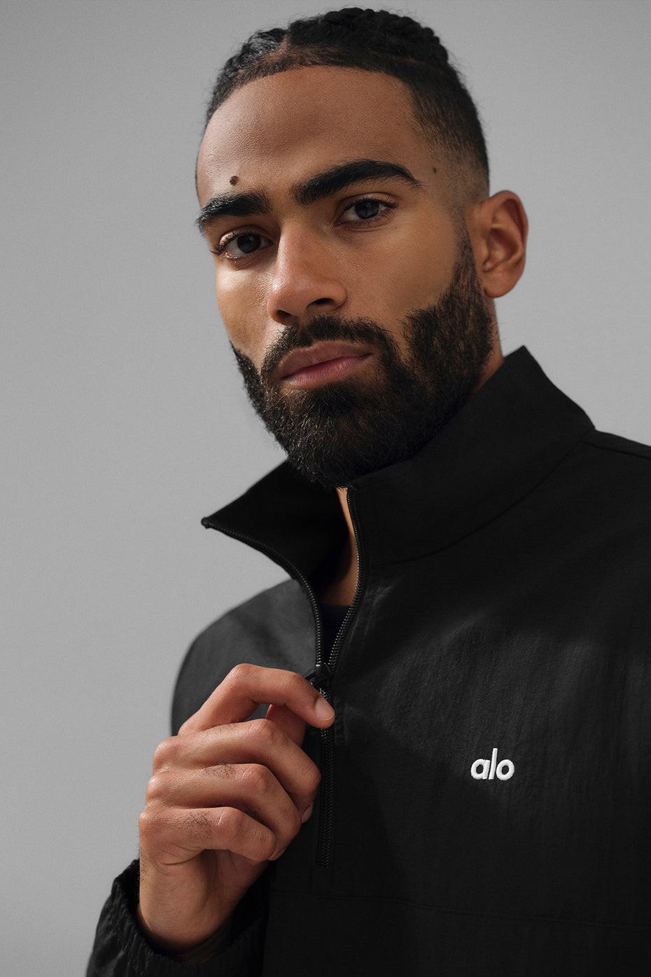 Lightweight Takeaway Track Pullover - Black Product Image