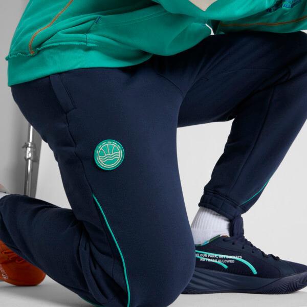 PUMA Venice Beach Basketball League T-73 Men's Basketball Pants in Dark Blue Product Image