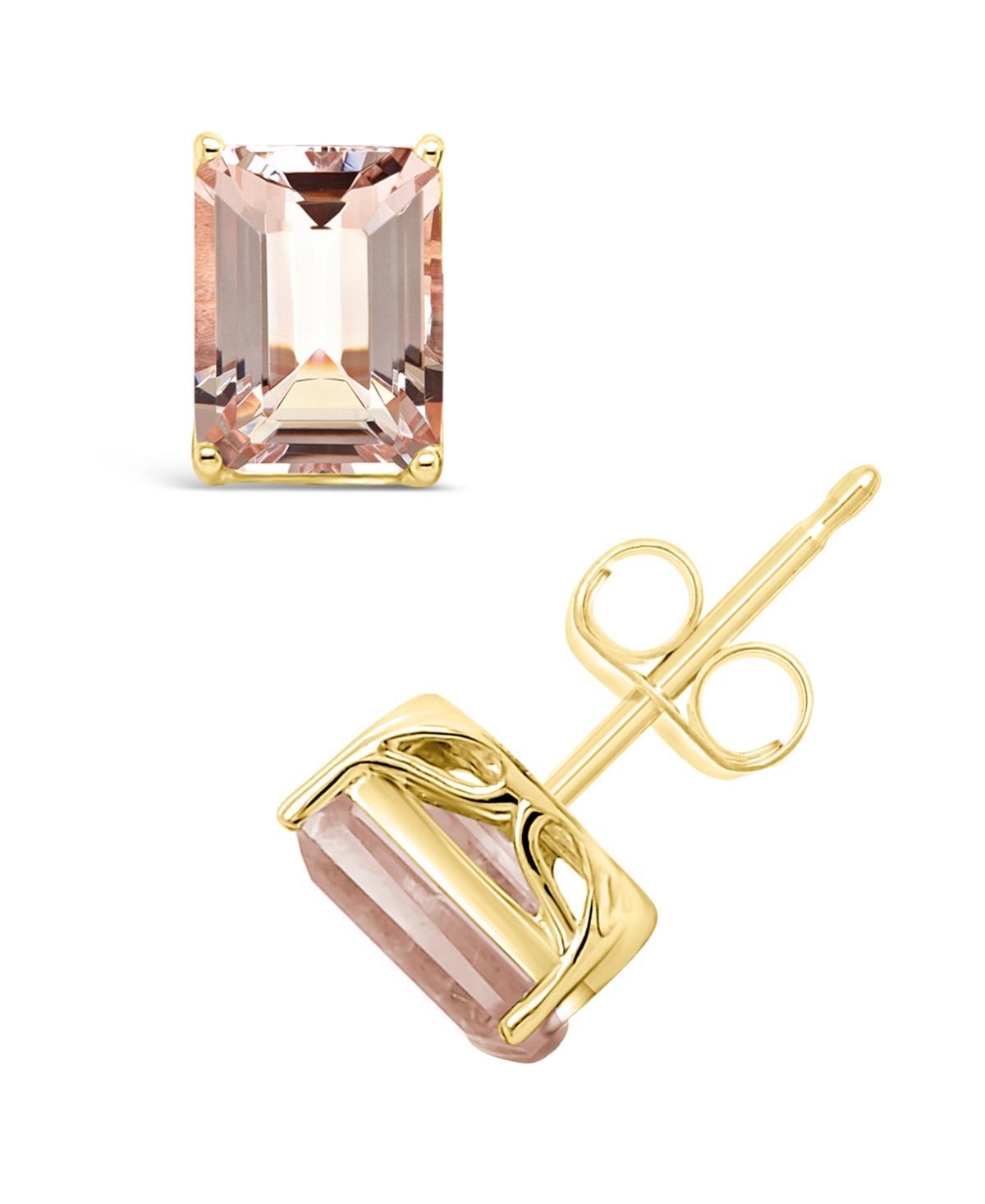 Alyson Layne 14k Gold Morganite Stud Earrings, Women's Product Image