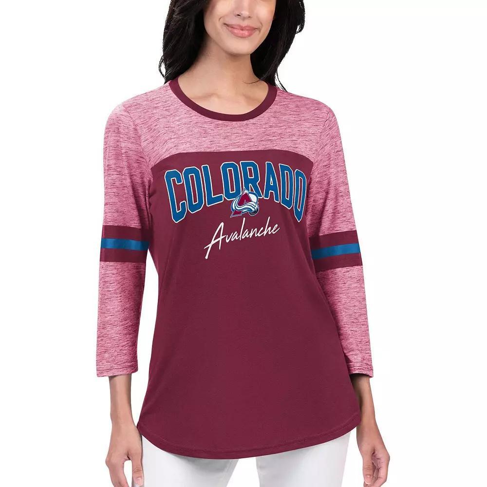 Womens G-III 4Her by Carl Banks Burgundy Colorado Avalanche Play The Game 3/4-Sleeve T-Shirt Product Image