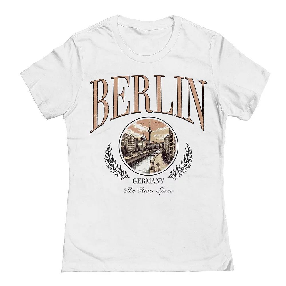 Junior's Berlin City Light Graphic Tee, Women's, Size: Small, Natural Product Image