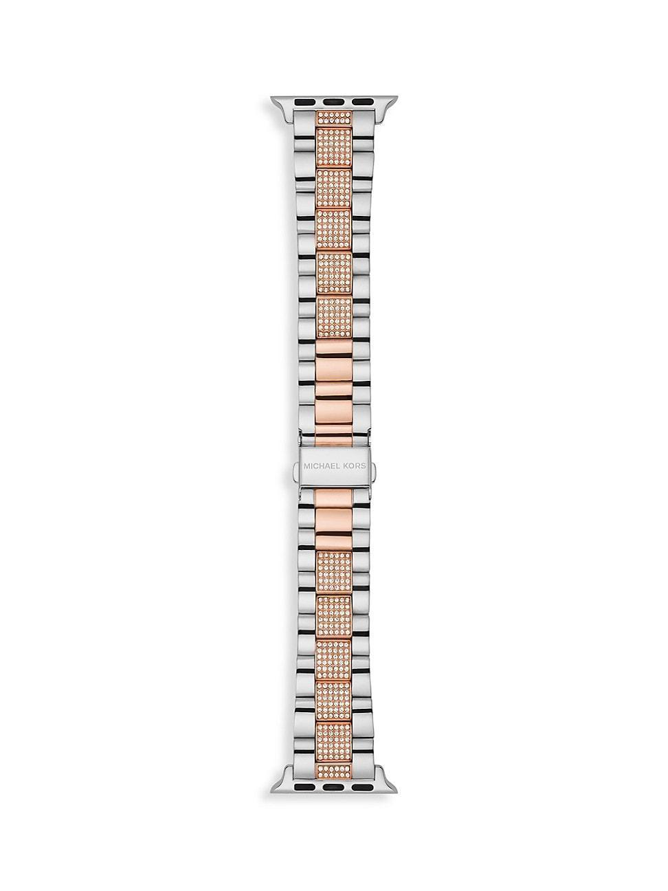 Michael Kors Womens Two-Tone Stainless Steel 3840mm Apple Watch Strap Product Image