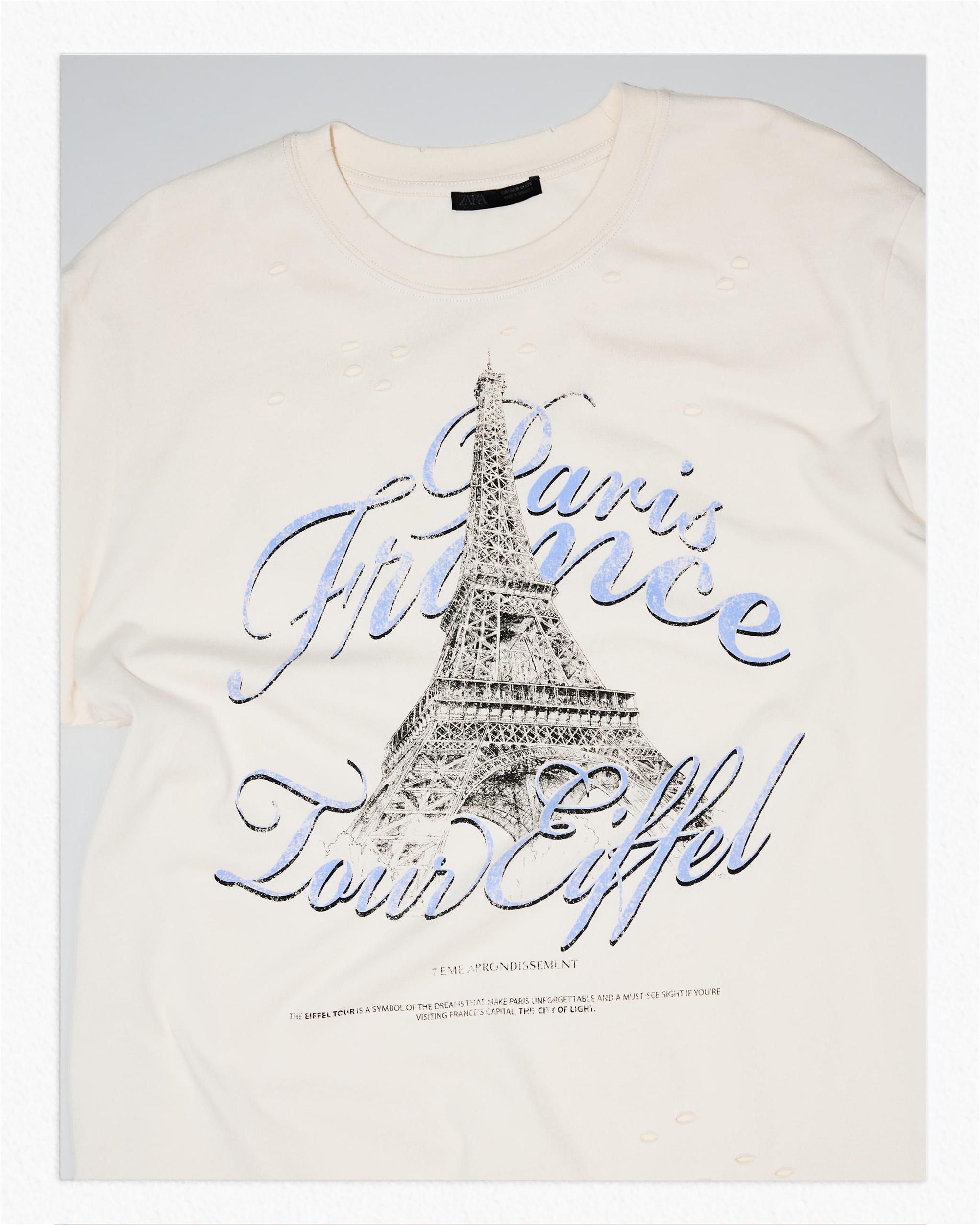 RIPPED PRINT T-SHIRT Product Image