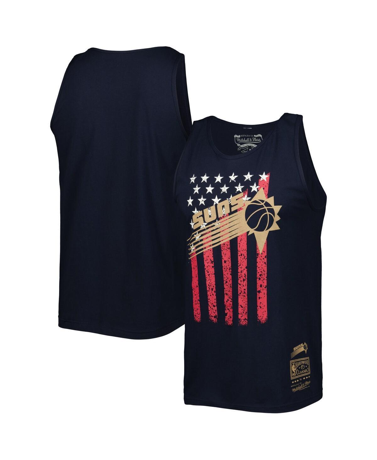Men's Mitchell & Ness Navy Phoenix Suns Hardwood Classics Americana Stars and Stripes Tank Top, Size: Medium, Phx Blue Product Image