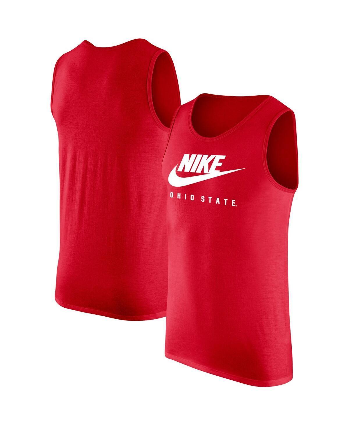 Mens Nike Scarlet Ohio State Buckeyes Futura Performance Scoop Neck Tank Top Product Image