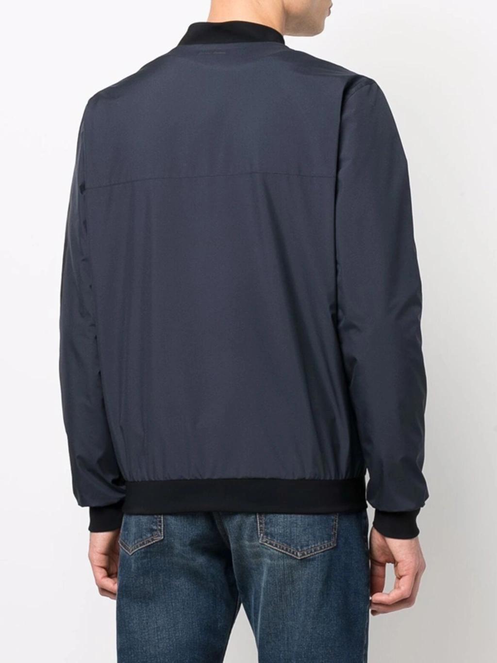 HERNO Zip-pocket Bomber Jacket In Blue Product Image