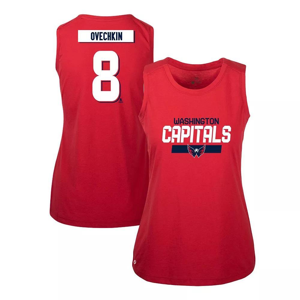 Women's Levelwear Alexander Ovechkin Red Washington Capitals Macy Player Name & Number Tank Top, Size: Small Product Image