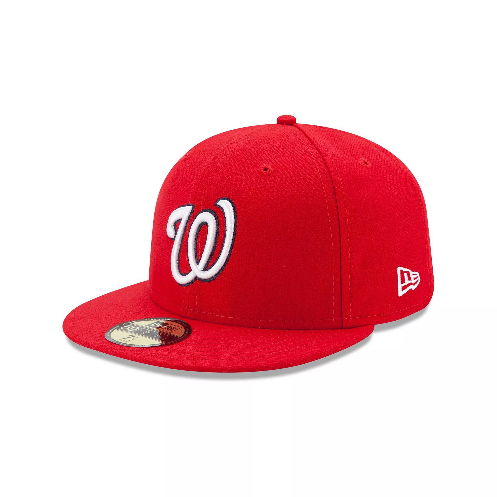Men's New Era Red Washington Nationals Game Authentic Collection On-Field 59FIFTY Fitted Hat, Size: 7 7/8 Product Image