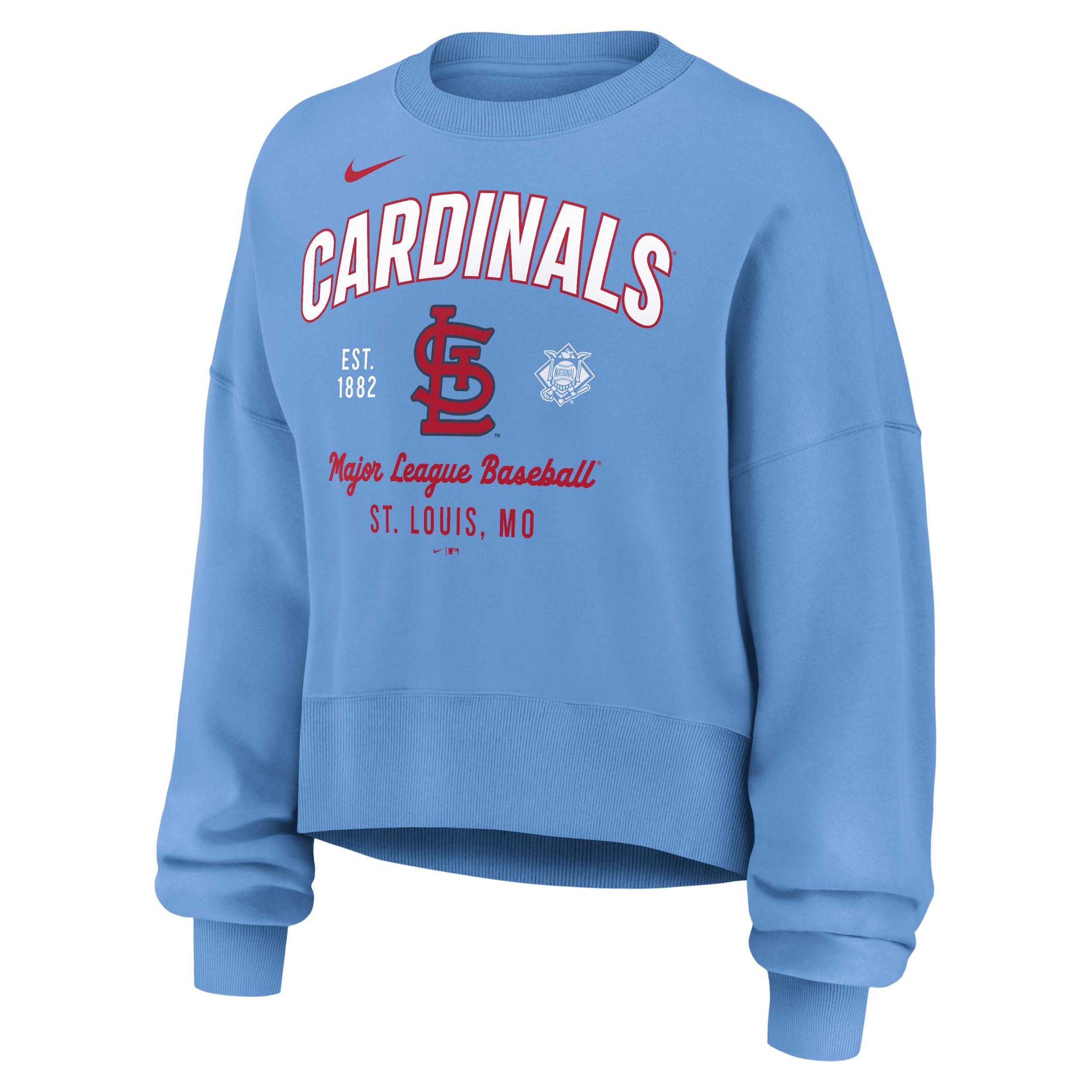 Women's Nike Orange New York Mets Oversized High Hip Pullover Sweatshirt, Size: XL Product Image