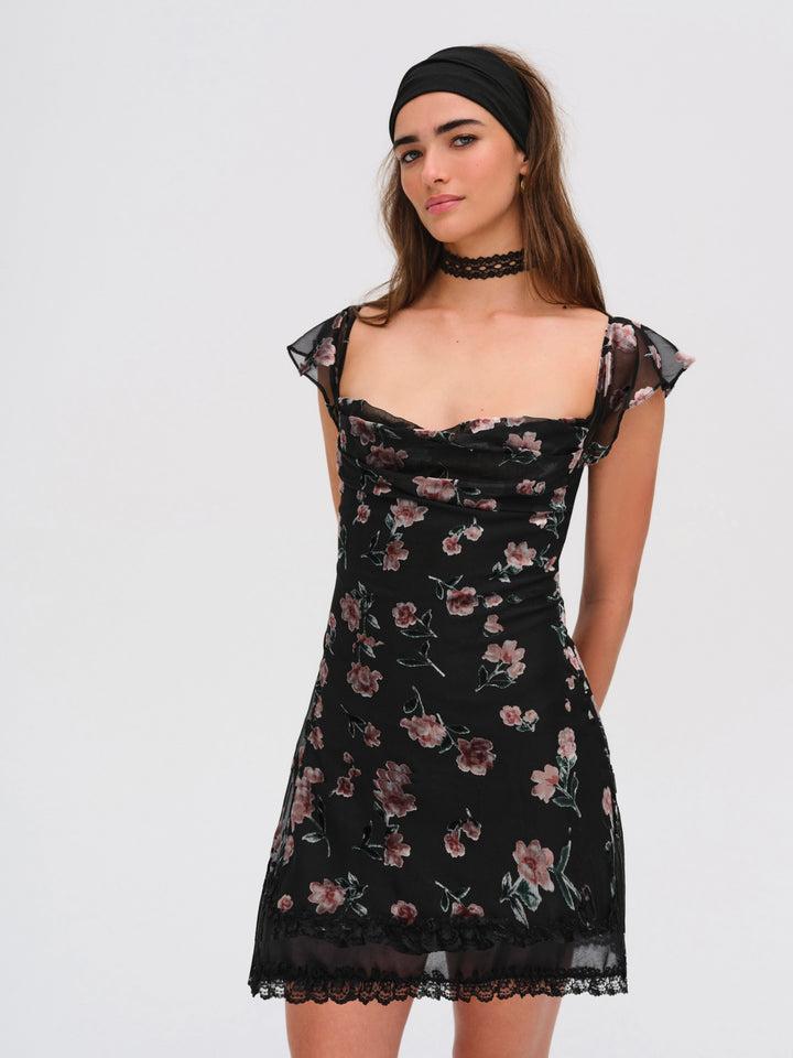 Aigrette Mini Dress — Black Product Image