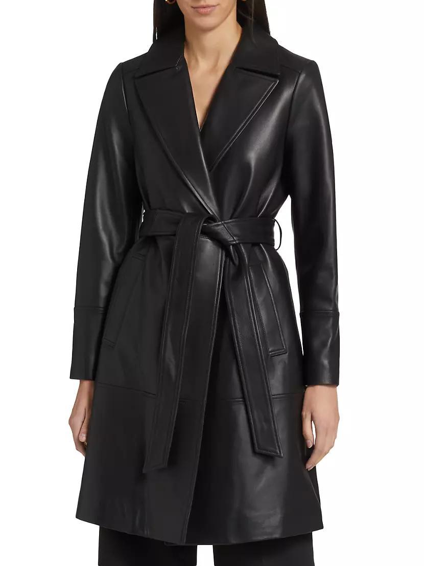 Wrap Walker Lamb Leather Coat Product Image