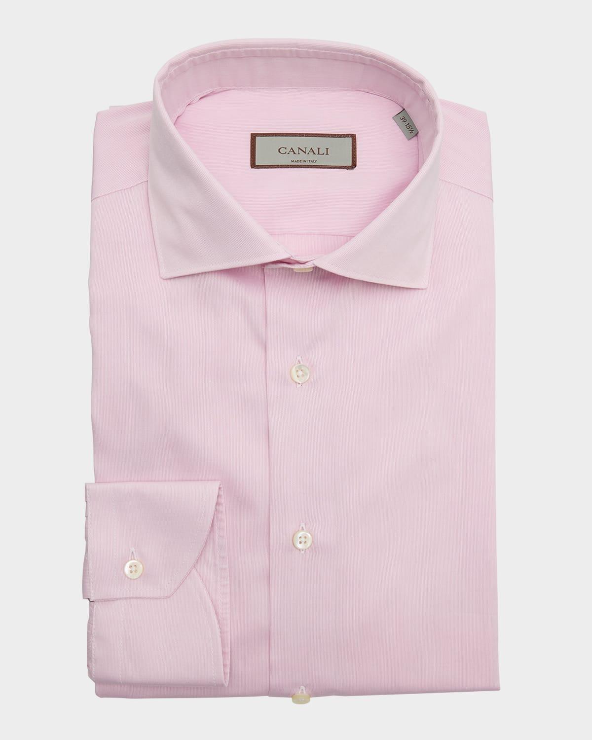 Mens Solid Textured Dress Shirt Product Image
