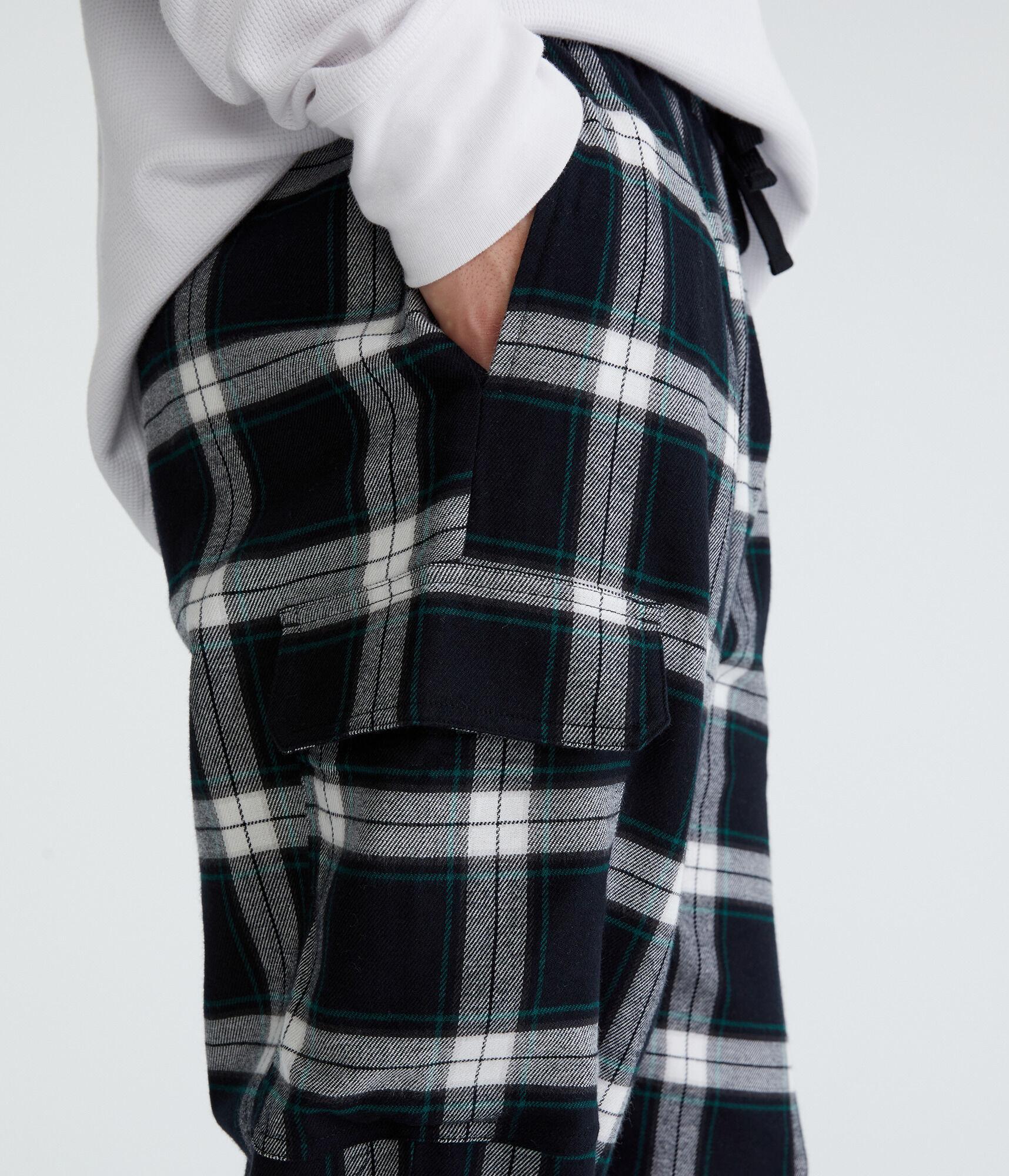 Plaid Flannel Cargo Sleep Pants Product Image