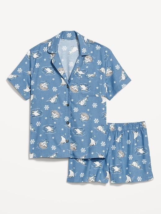 Printed Flannel Pajama Set for Men Product Image