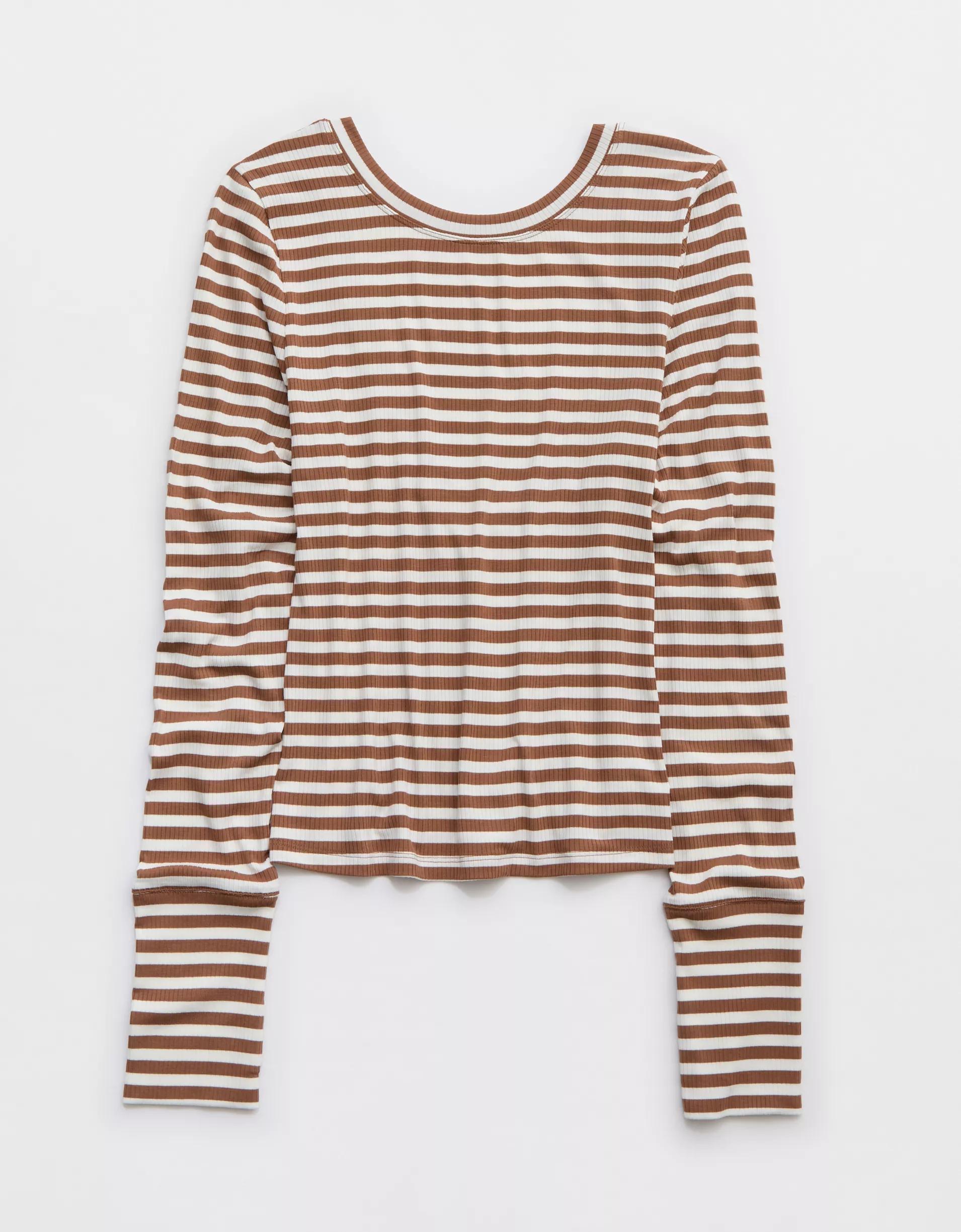 OFFLINE By Aerie Thumbs Up Ribbed Scoop Back T-Shirt Product Image