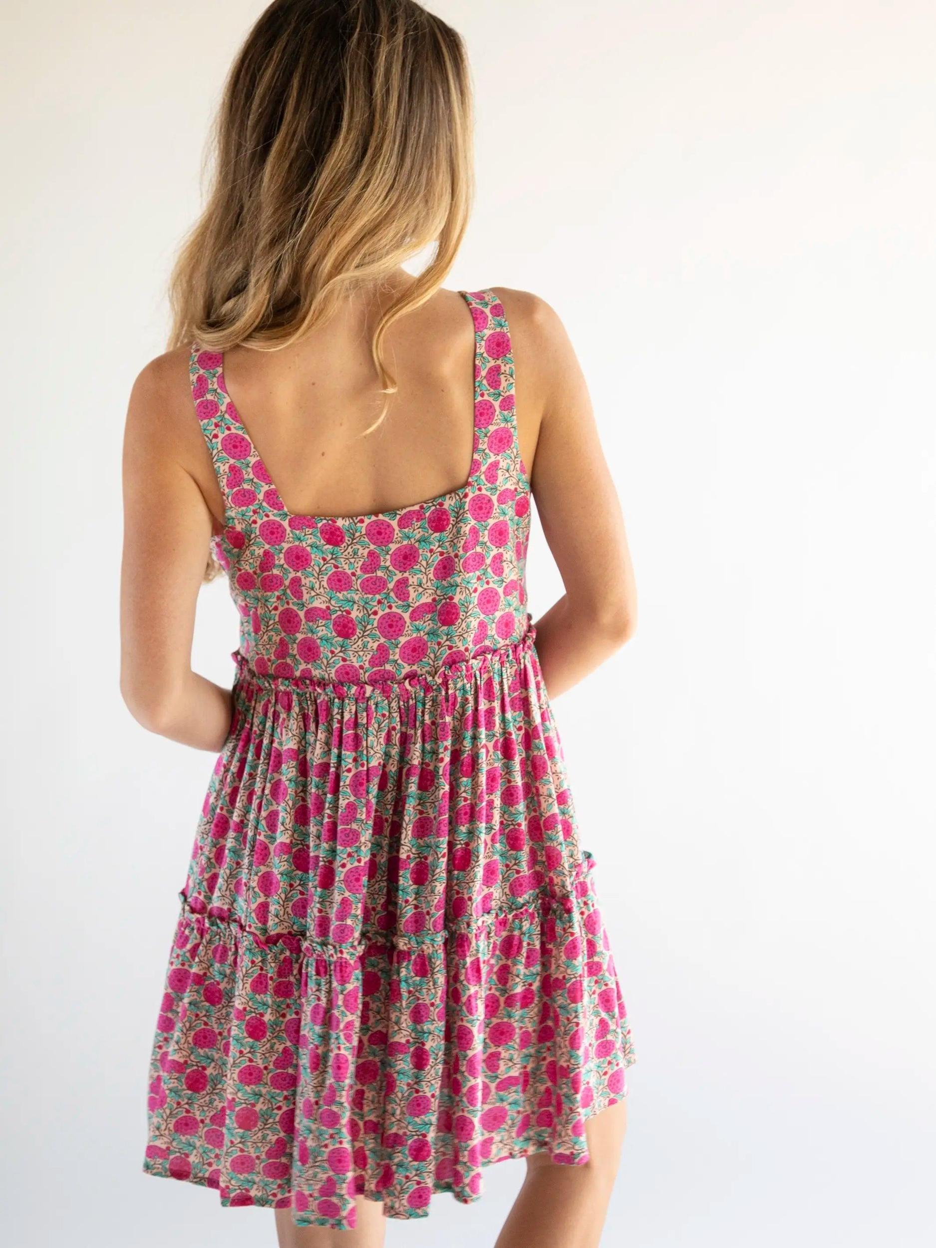 Anna Mini Dress - Pink Puff Floral Product Image