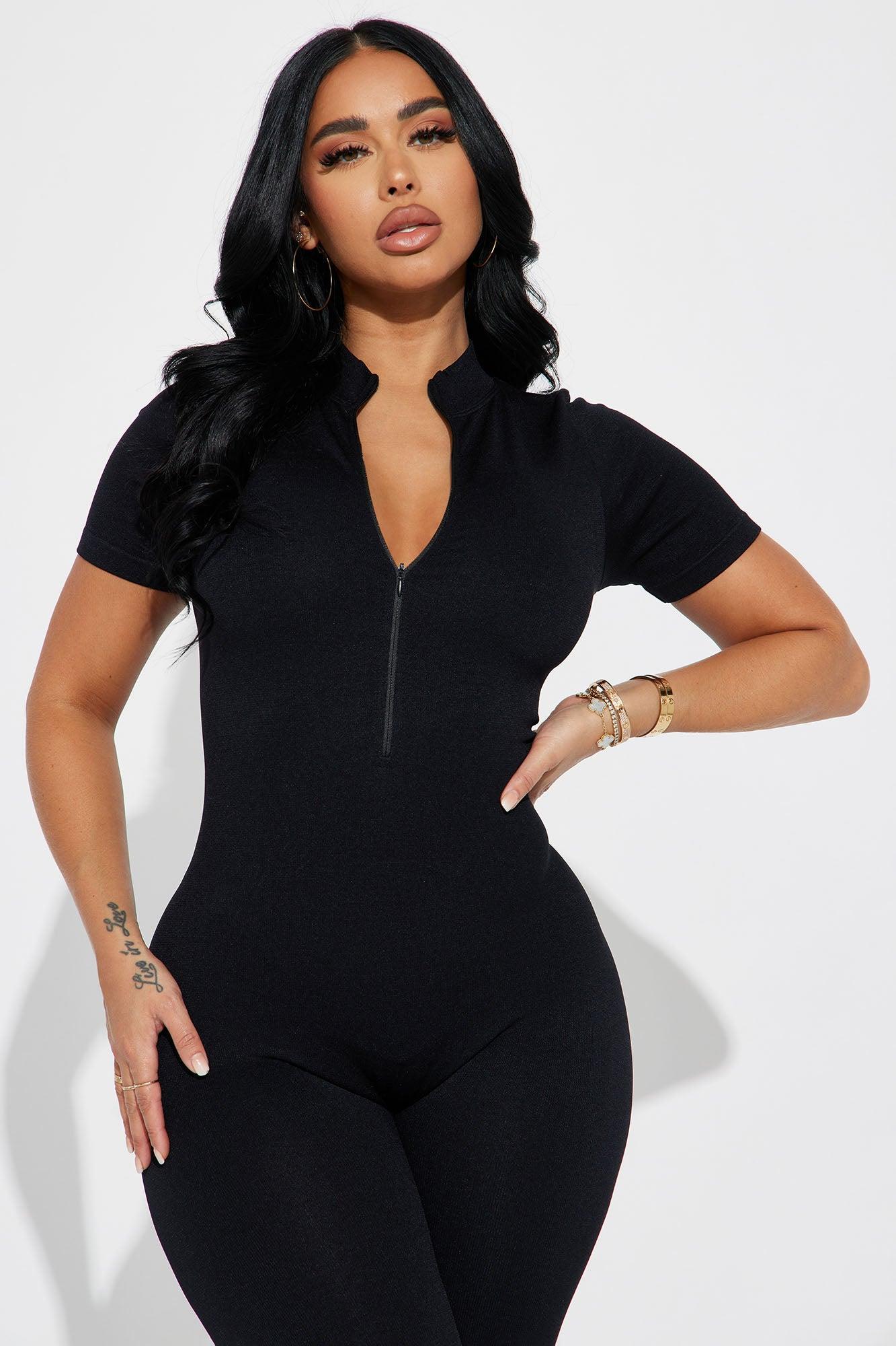 Tanya Seamless Jumpsuit - Black Product Image