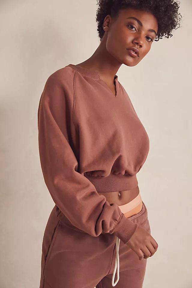 Notch Cropped Sweatshirt Product Image