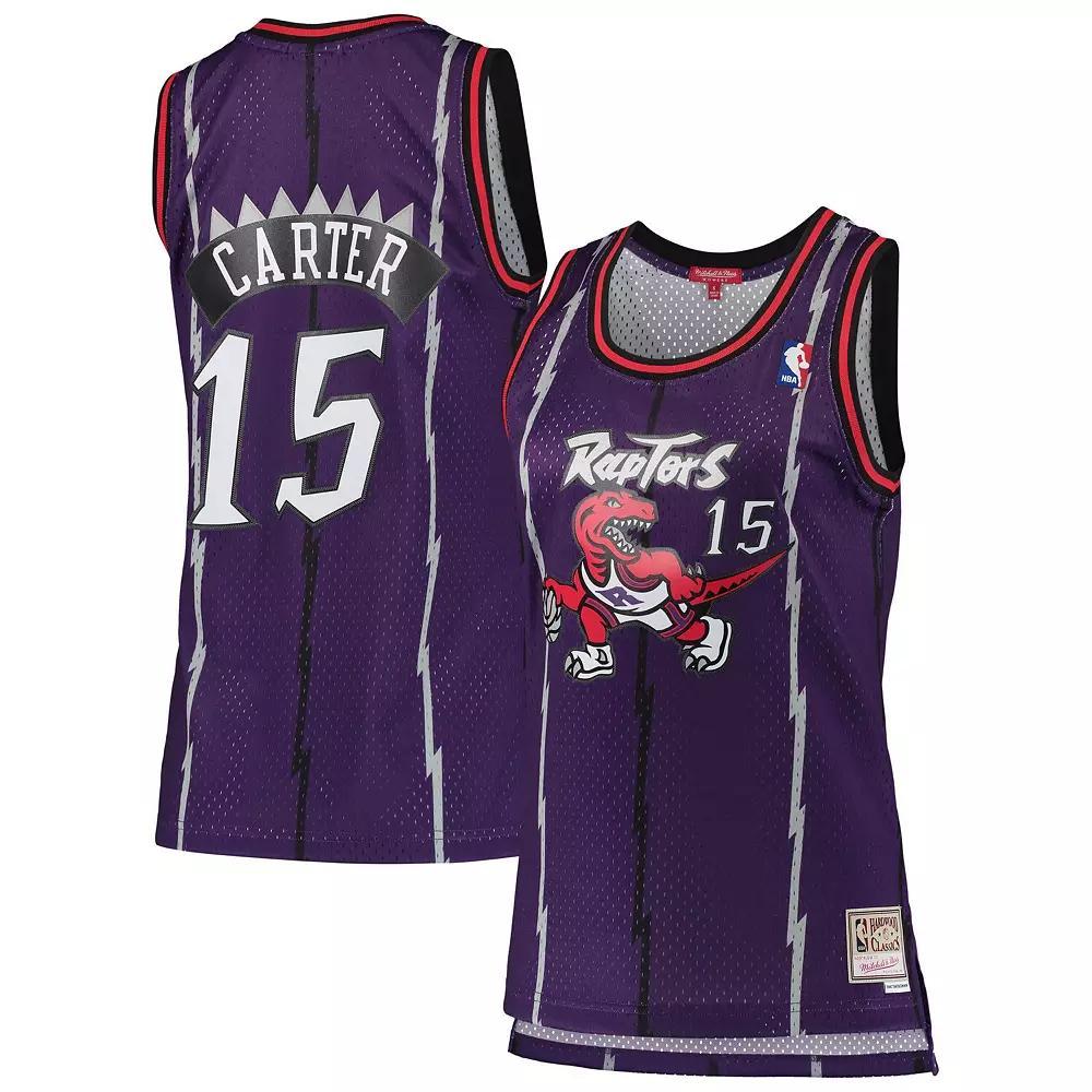 Women's Mitchell & Ness Vince Carter Purple Toronto Raptors 1998-99 Hardwood Classics Swingman Jersey, Size: XL, Rpt Purple Product Image