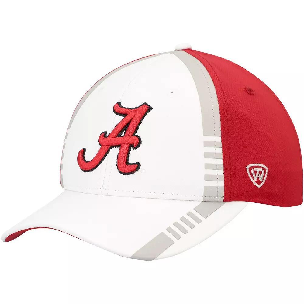 Men's Top of the World White/Crimson Alabama Crimson Tide Iconic Flex Hat, Size: Medium/Large Product Image