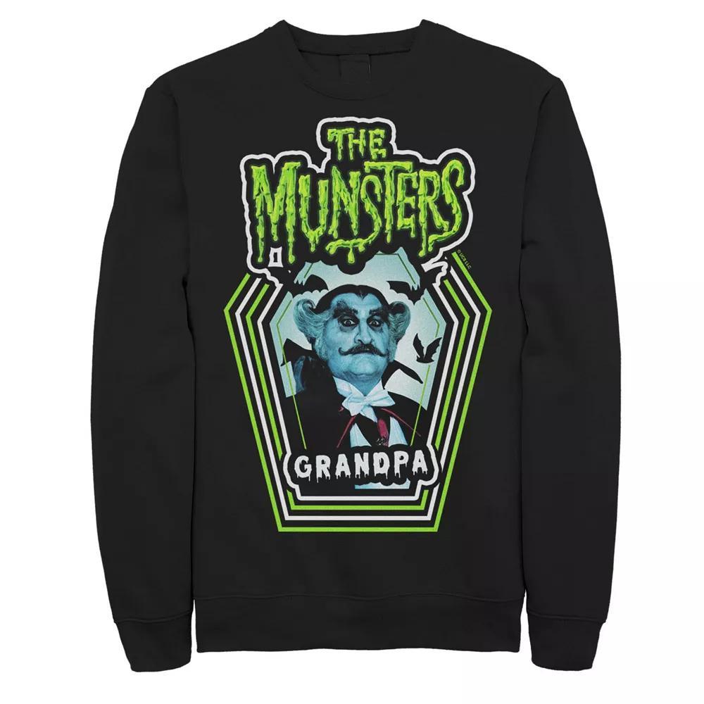 Men's The Munsters Grandpa Fleece Sweatshirt, Size: 3XL Tall, Black Product Image