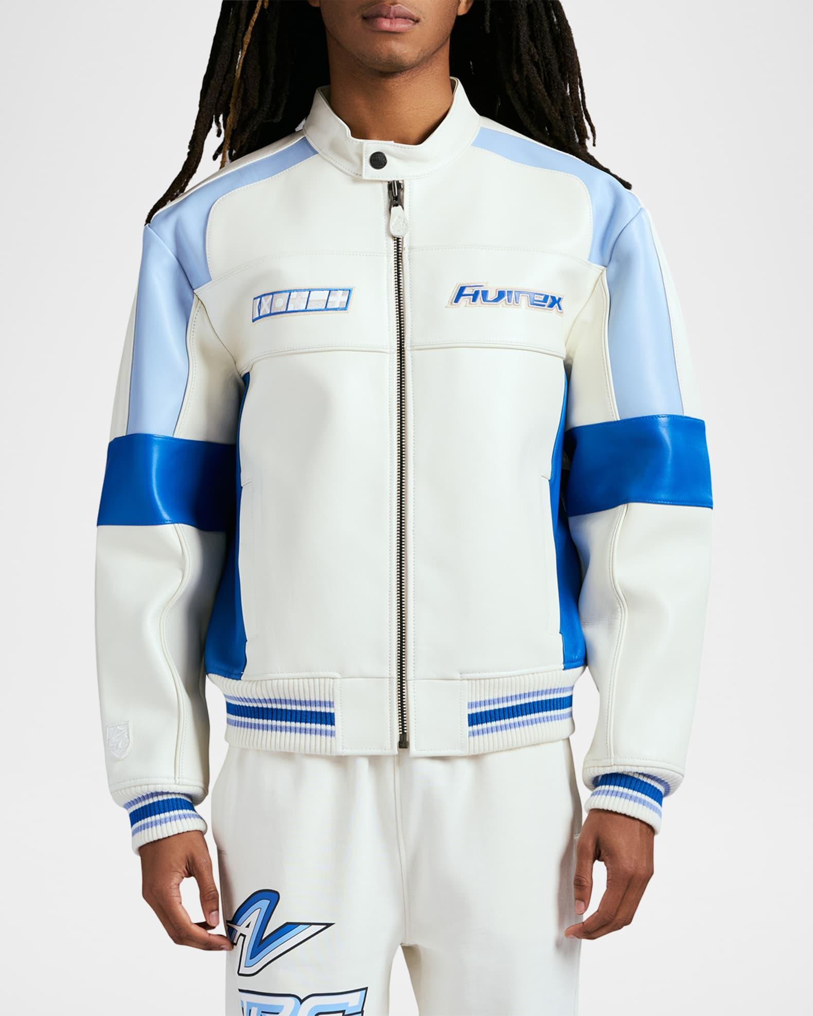 Men's Off Shore Racing Leather Jacket Product Image