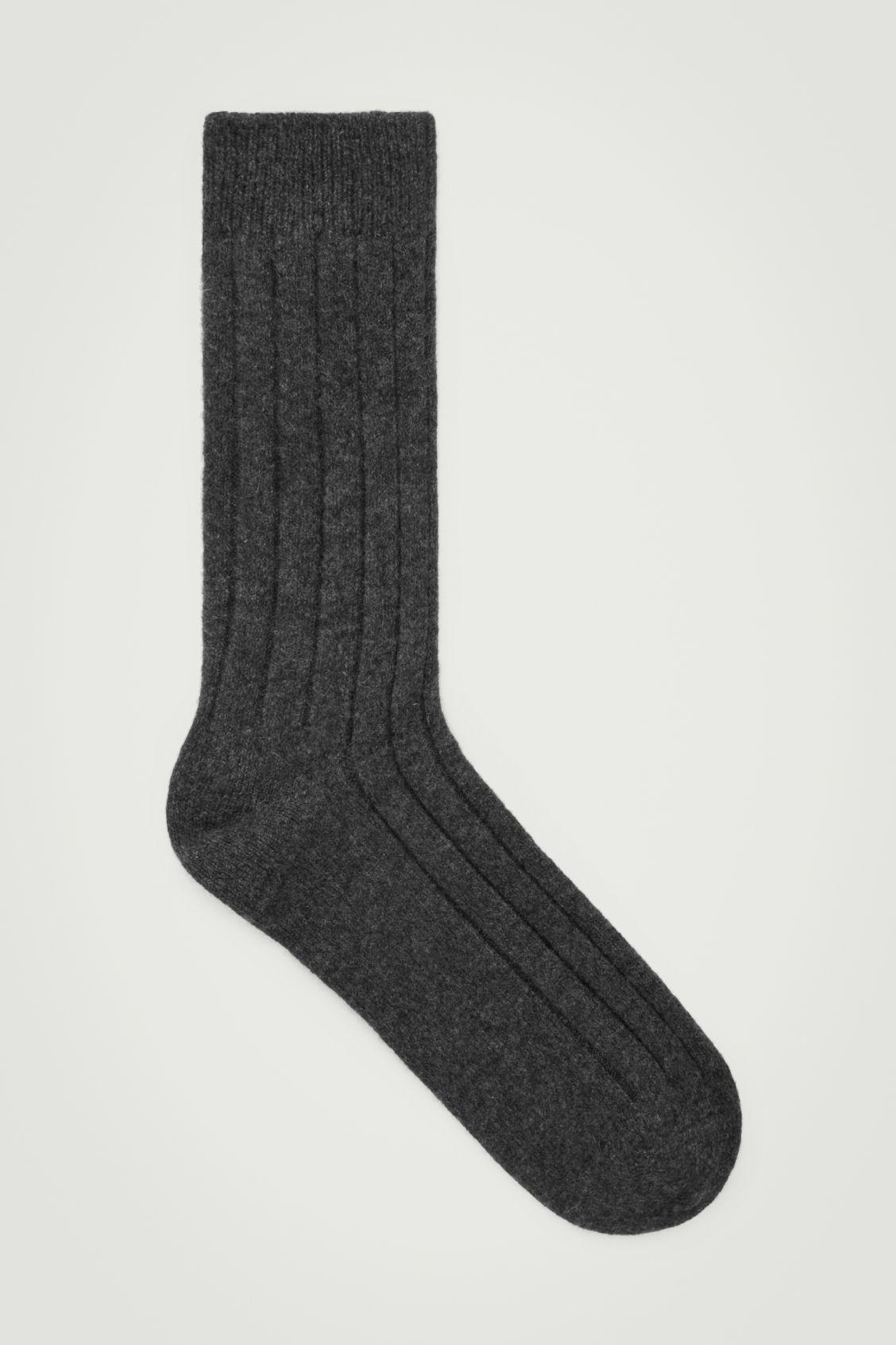 CHUNKY RIBBED WOOL SOCKS Product Image