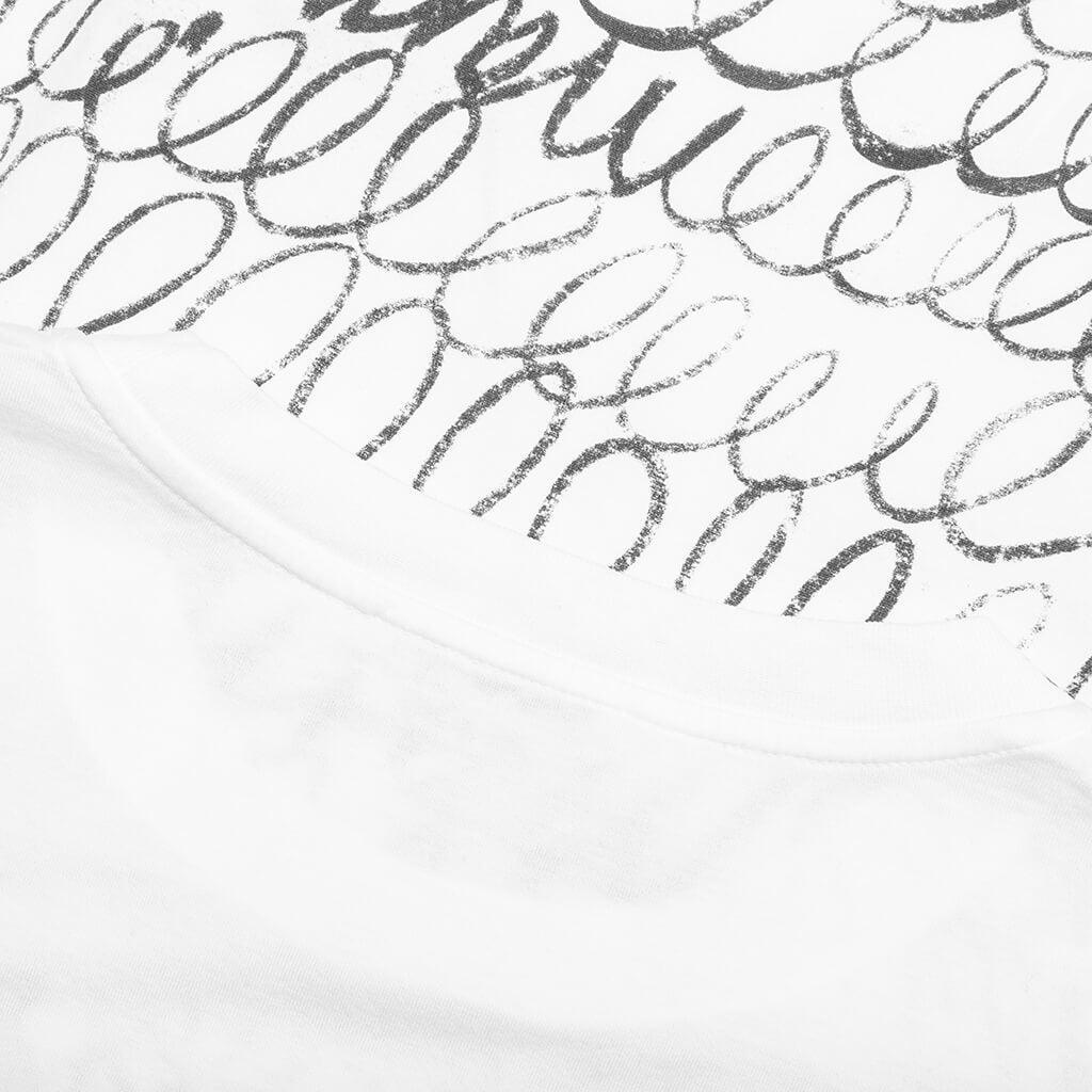 Scribble Motif T-Shirt - Lily White Male Product Image