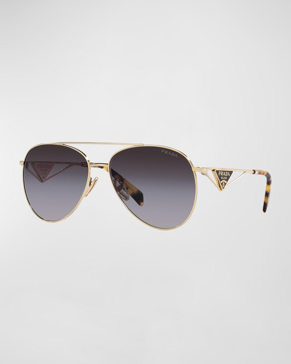 Prada Womens PR 73ZS 58mm Aviator Sunglasses Product Image