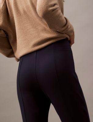 Calvin Klein Womens Ponte Flared Fit Pants - Blue - XS Product Image