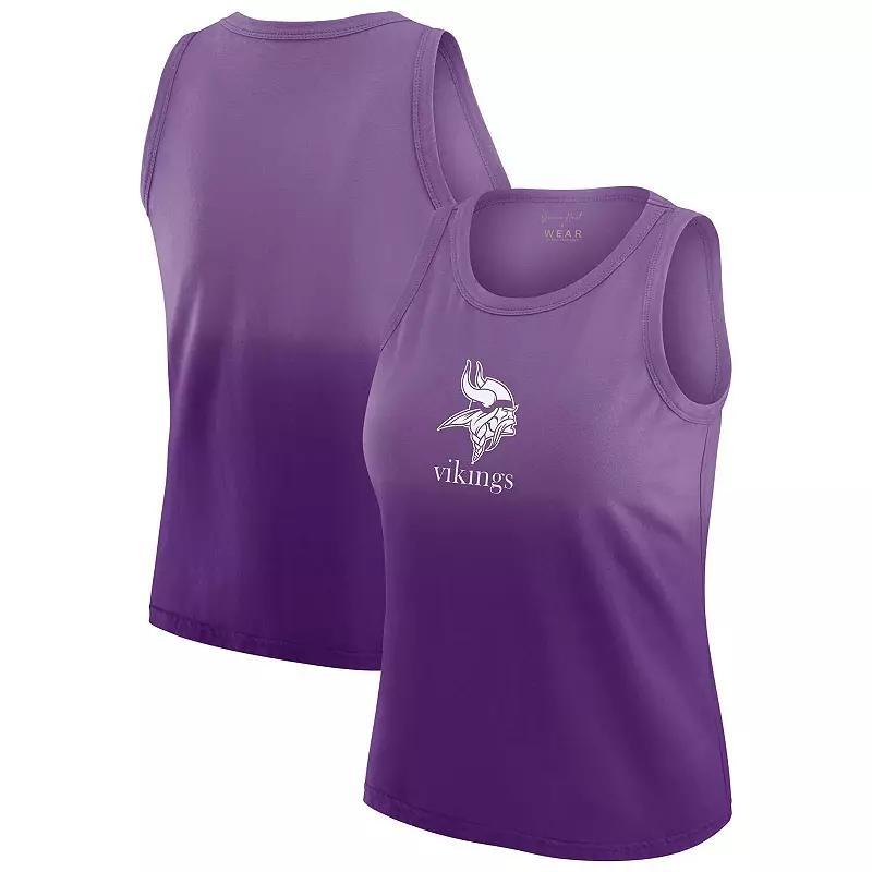 Women's WEAR by Erin Andrews x Gracie Hunt Purple Minnesota Vikings Ombre Tank Top, Size: XS Product Image