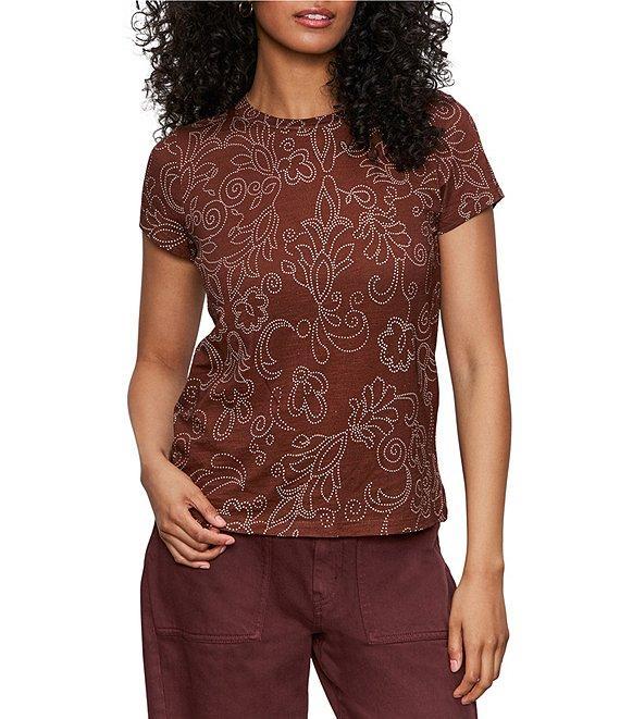 Sanctuary The Perfect Tee Aura Crew Neck Short Sleeve Top Product Image