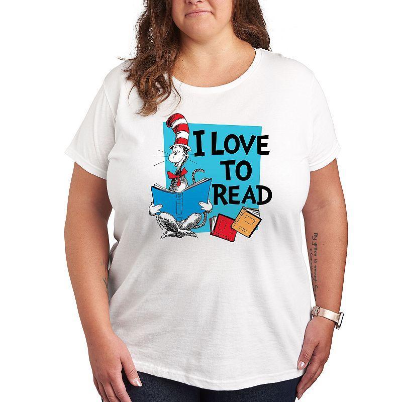Plus Cat Wrapped In Christmas Lights Graphic Tee, Womens Product Image