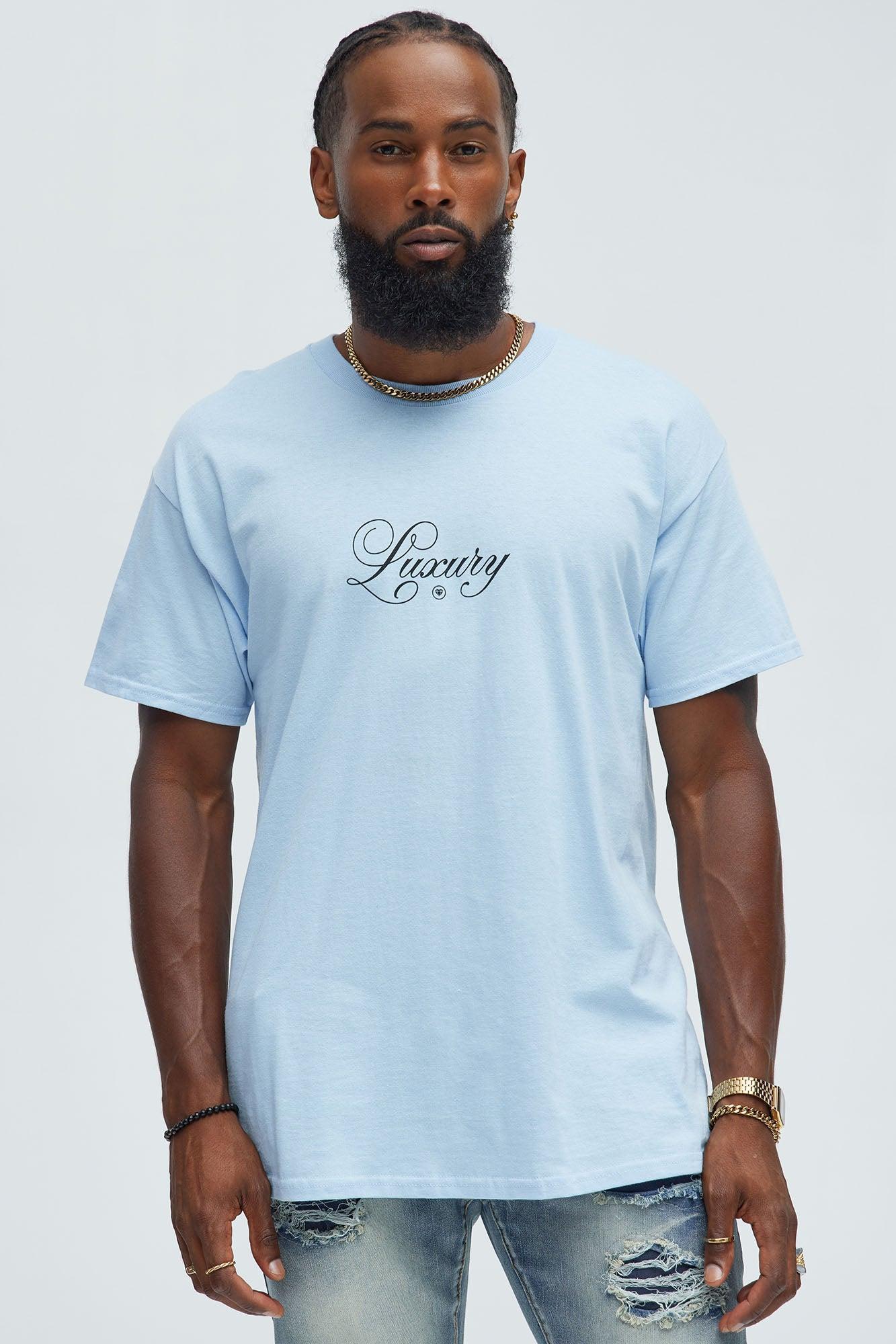 Luxury State Of Mind Short Sleeve Tee - Light Blue Product Image