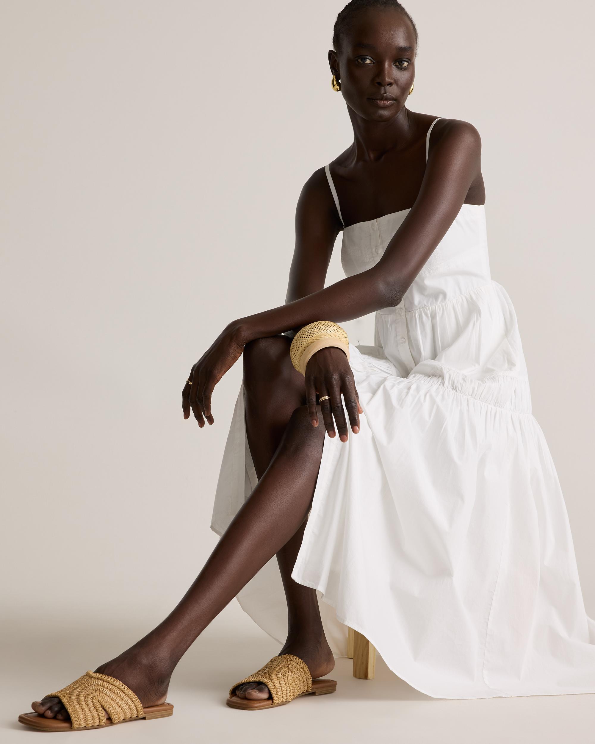 Quince | Women's Poplin Spaghetti Strap Maxi Dress Size XS, Organic Cotton Product Image