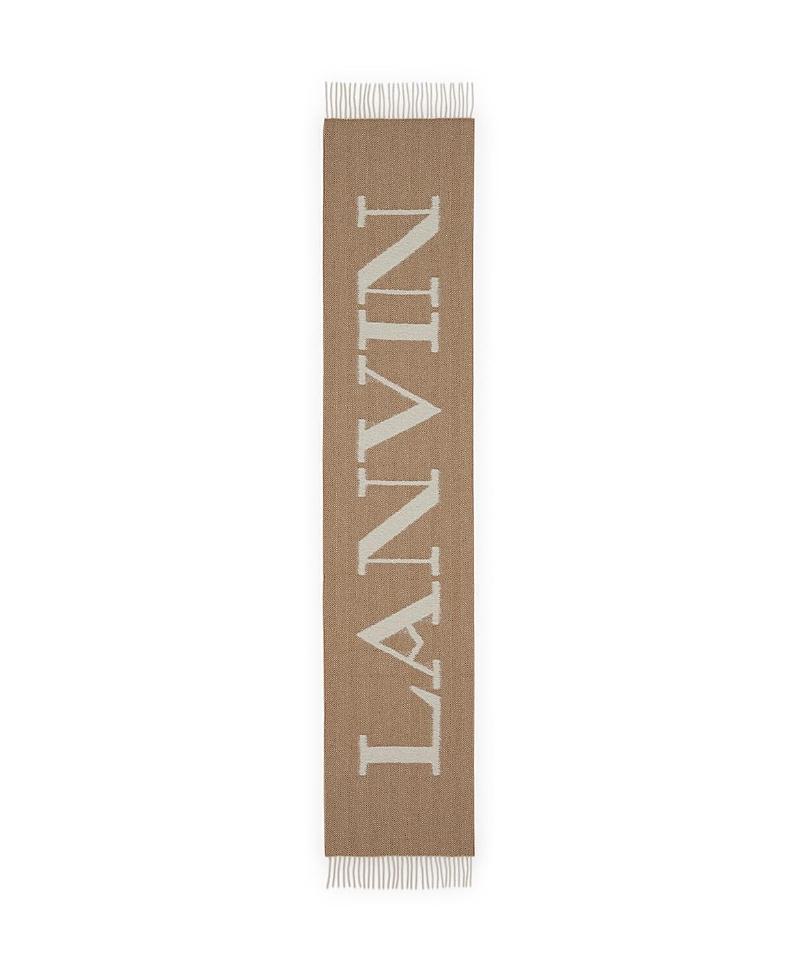 Lanvin Mens Signature Fringed Wool Scarf Product Image