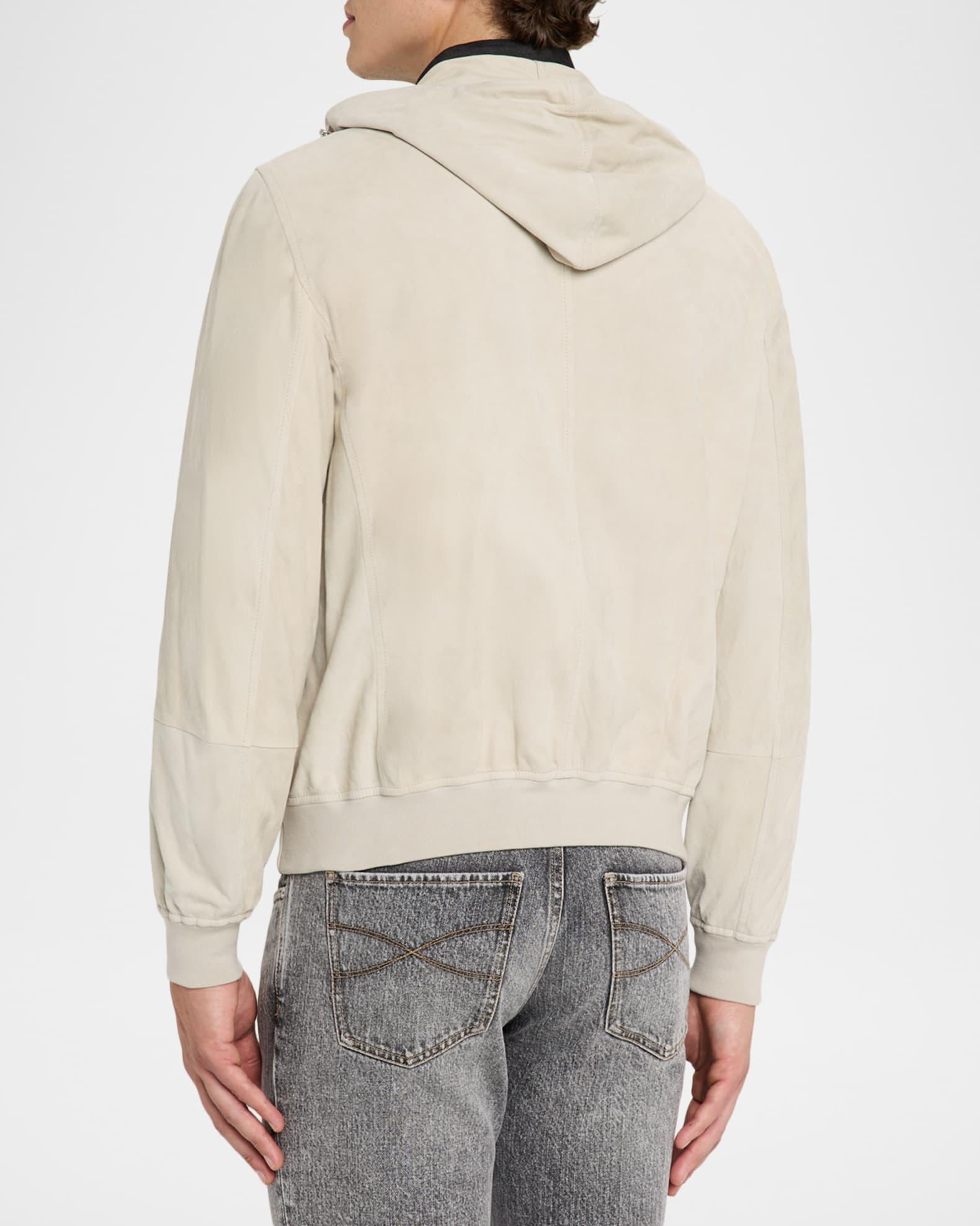 Men's High Summer Capsule Suede Full-Zip Hooded Jacket Product Image