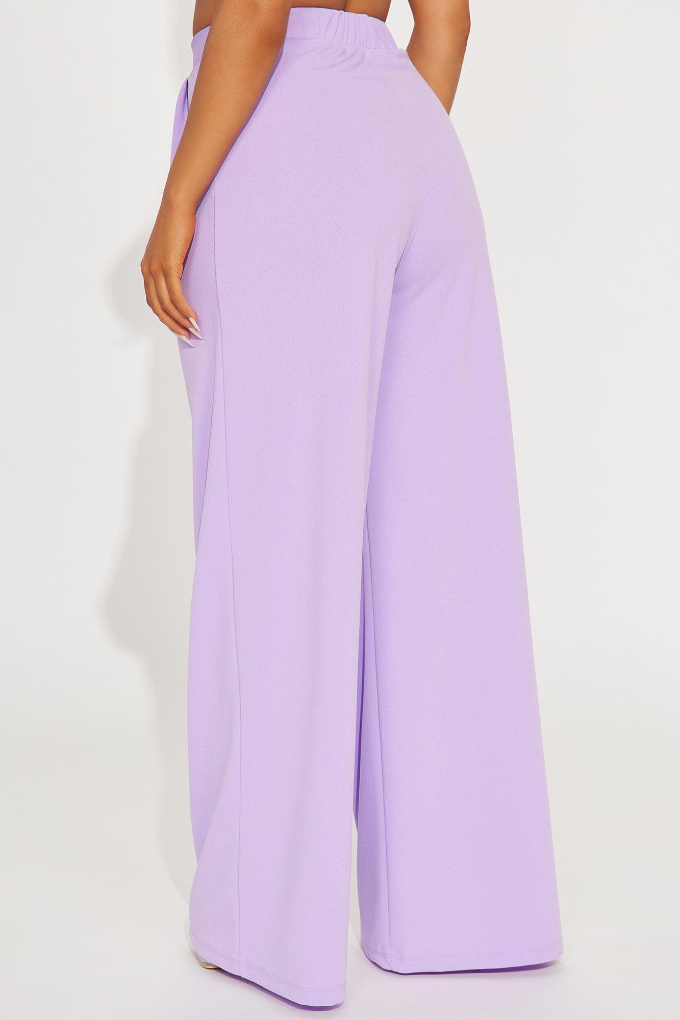 What Matters Most Wide Leg Trouser - Lavender Product Image
