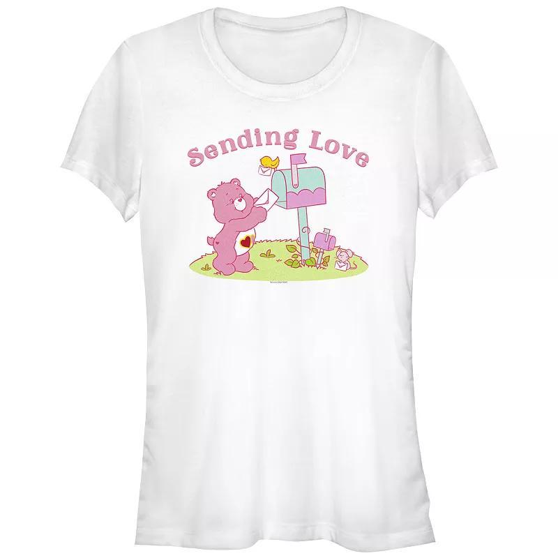 Juniors' Care Bears Sending Love Graphic Tee, Girl's, Size: Small, White Product Image