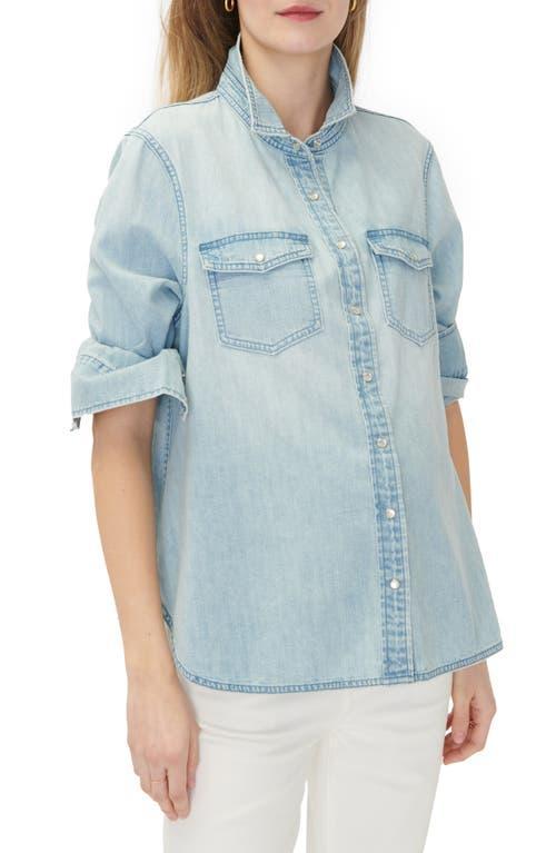 Hatch Collection Denim Maternity Nursing Friendly Shirt Product Image