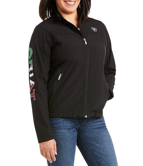 Ariat Classic Team Softshell Mexico Stand Collar Long Sleeve Zip Front Jacket Product Image