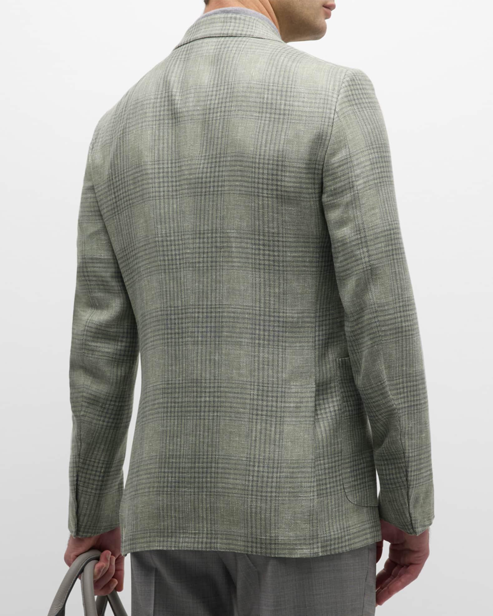 Men's Plaid Linen-Blend Sport Coat Product Image