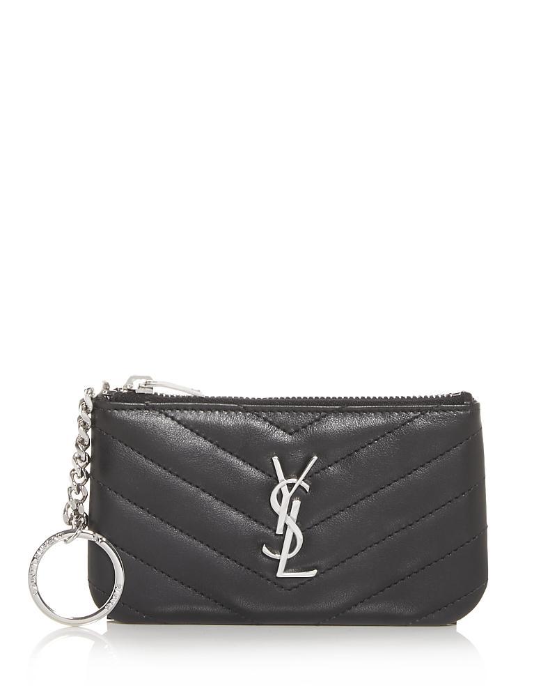 Saint Laurent Monogram Quilted Leather Key Pouch Product Image