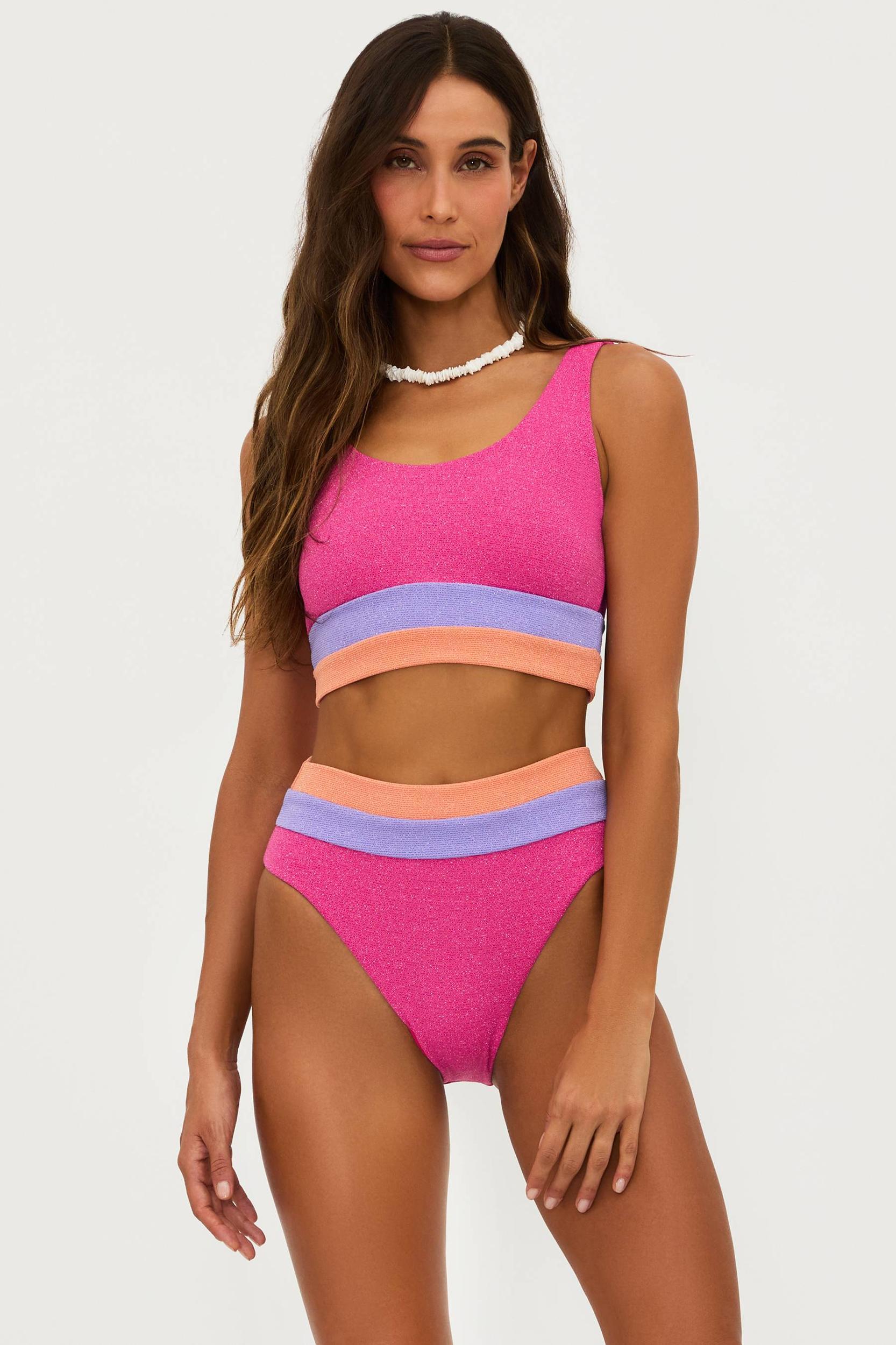 Heidi Bottom Coral Bay Colorblock Scrunch Product Image
