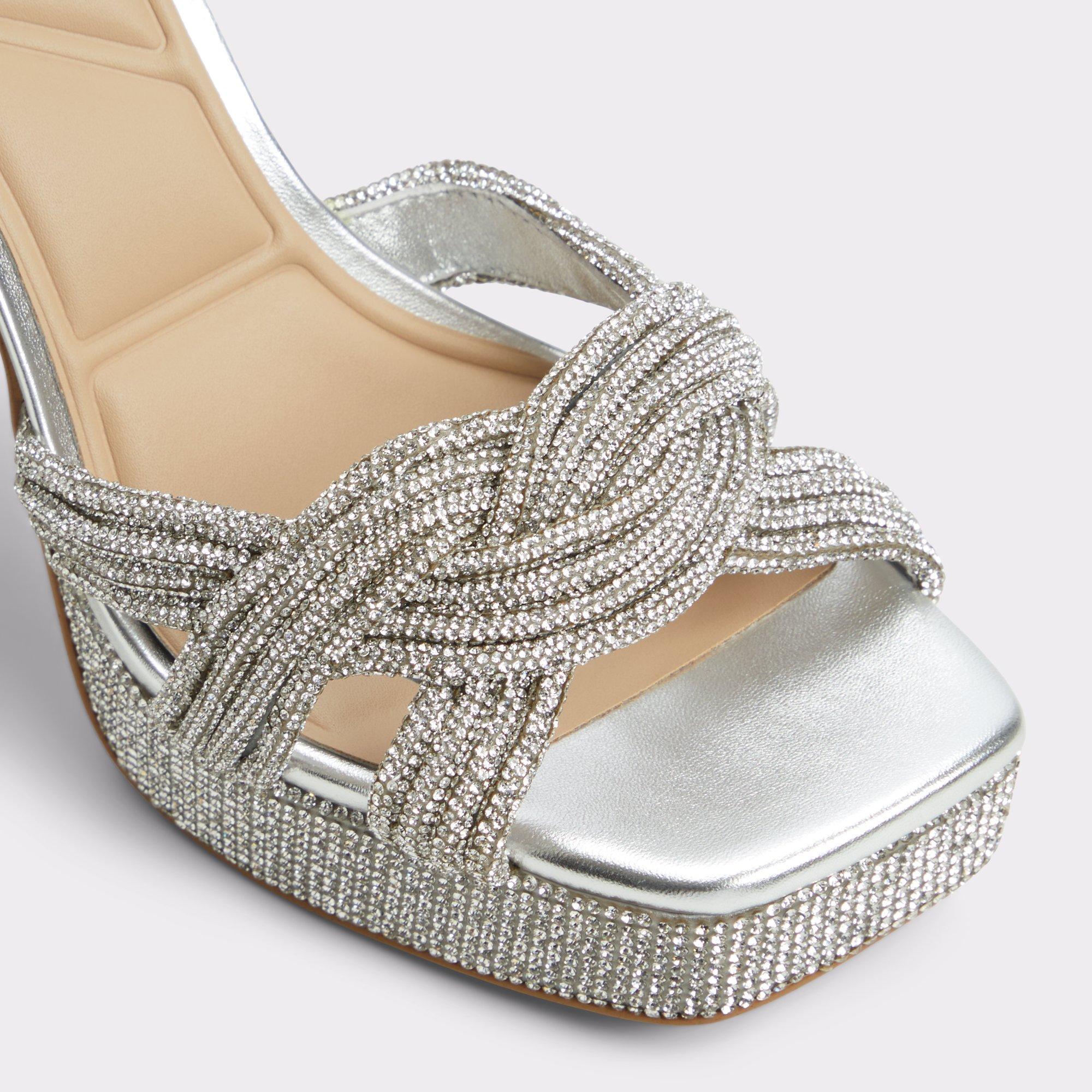 ALDO Shimma - Women's Iridescent Metallic Collection - Silver, Size 7 Product Image